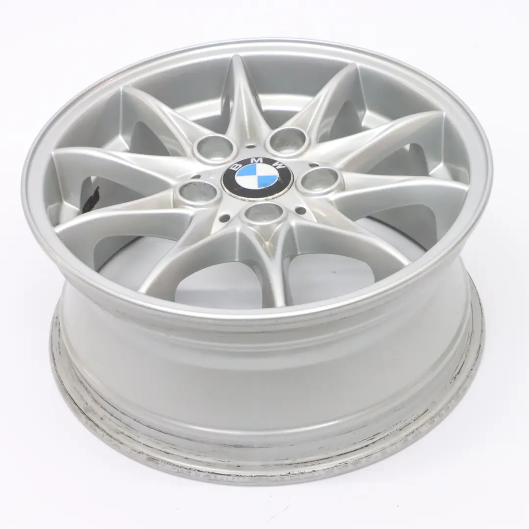 Alloy Wheel Rim 16" Star Spoke 104 ET:47 7J to BMW Z4 Series E85 Silver with Part number 6758189 BMW Z4 Series E85 Silver Alloy Wheel Rim 16" Star Spoke 104 ET:47 7J - SKU 6758189-4 - Part number 6758189