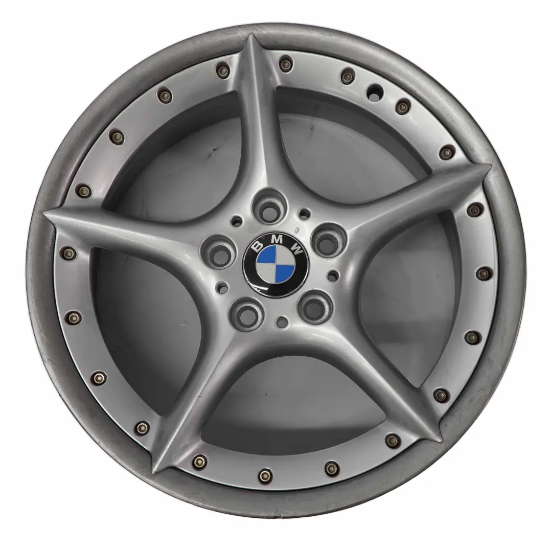 BMW Z4 E85 E86 Argento Cerchio Anteriore In Lega 18" 8J Et:47 Stella Raggi 108 - SKU 6758194-1 - Numero di parte 6758194
