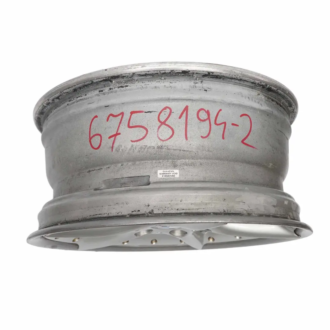BMW Z4 E85 E86 Silver Front Wheel Alloy Rim 18" ET:47 8J Star Spoke 108 BBS - SKU 6758194-2 - Part number 6758194