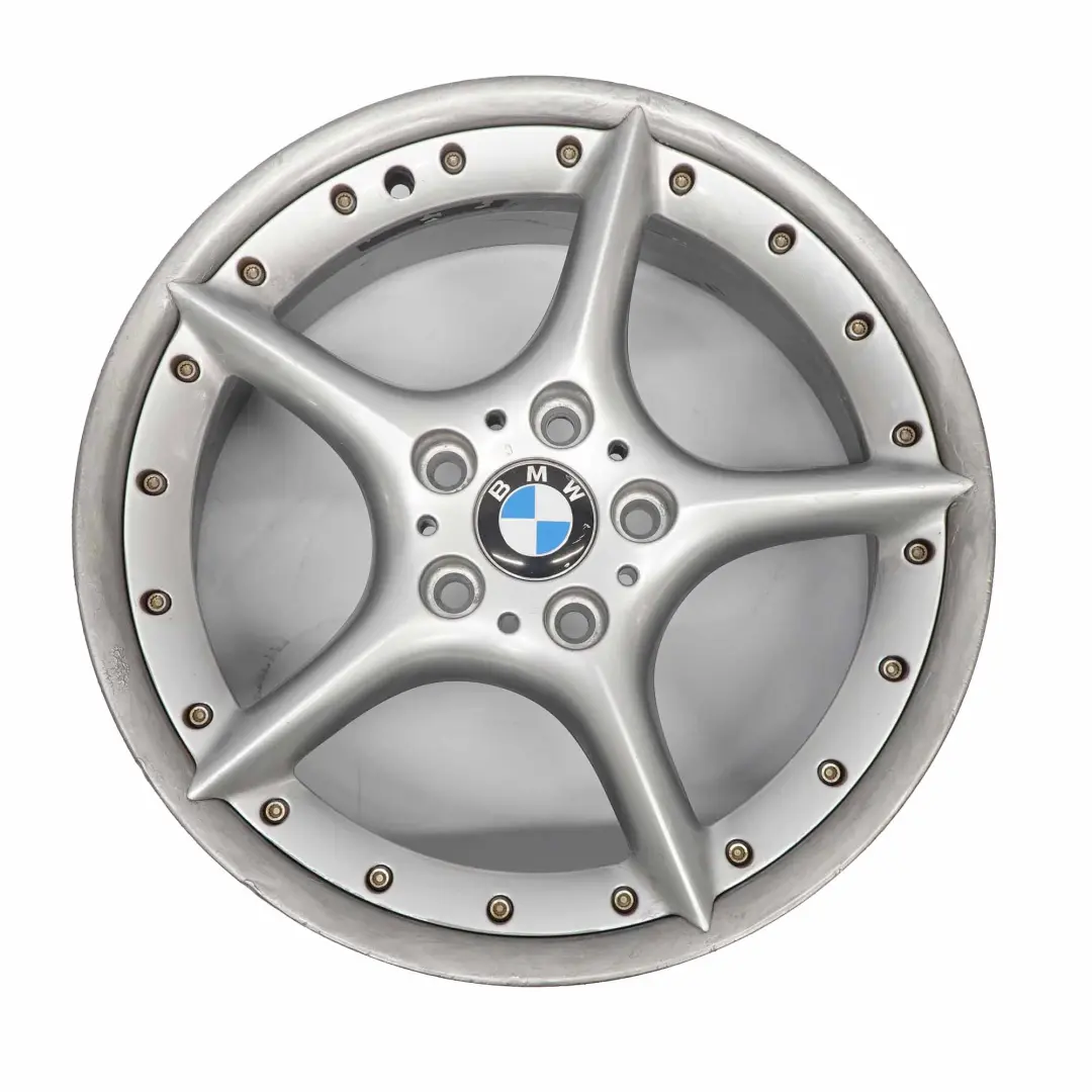 BMW Z4 E85 E86 Silver Front Wheel Alloy Rim 18" ET:47 8J Star Spoke 108 BBS - SKU 6758194-2 - Part number 6758194