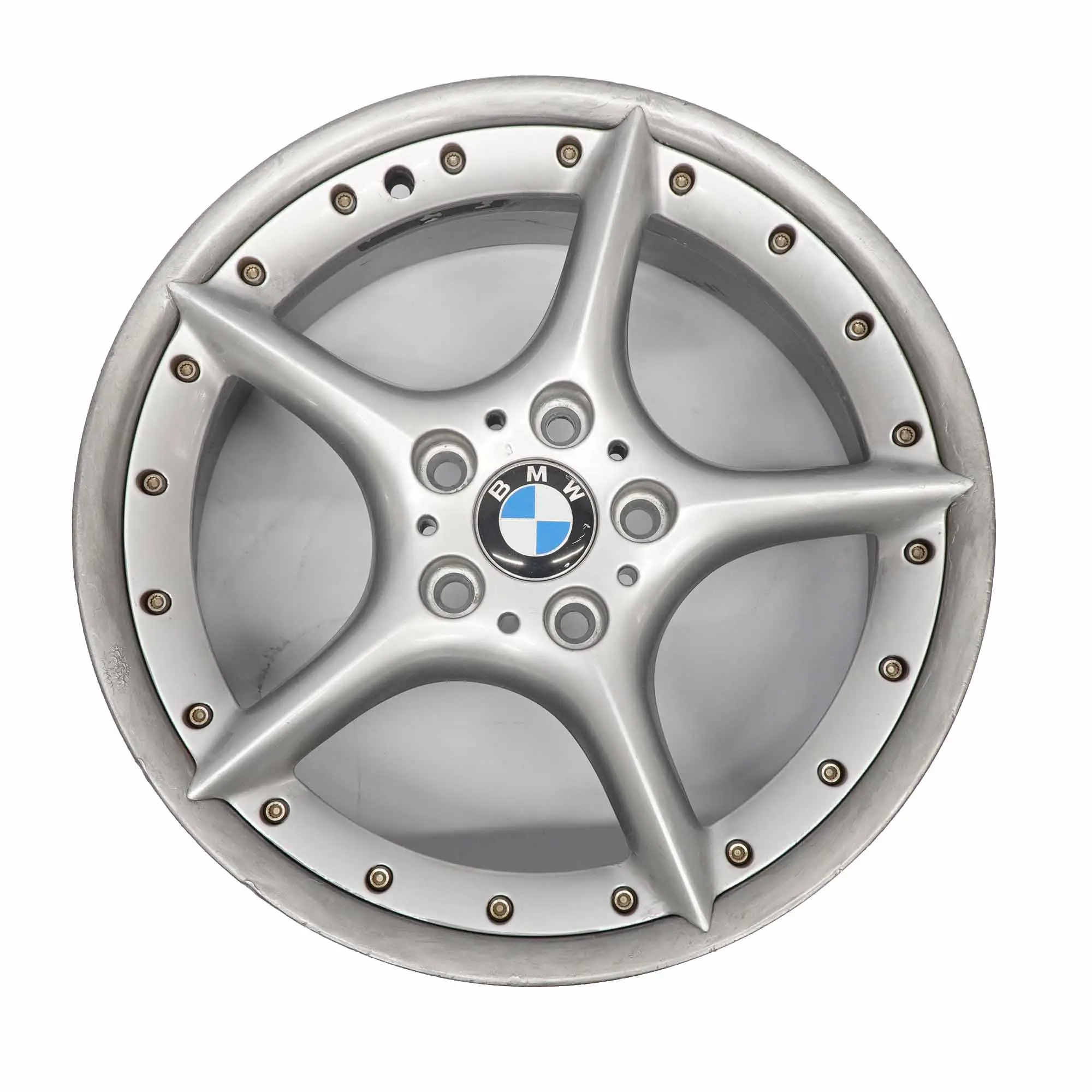 BMW Z4 E85 Plata Llanta Delantera Aleacion 18" ET:47 8J Star Spoke 108 BBS