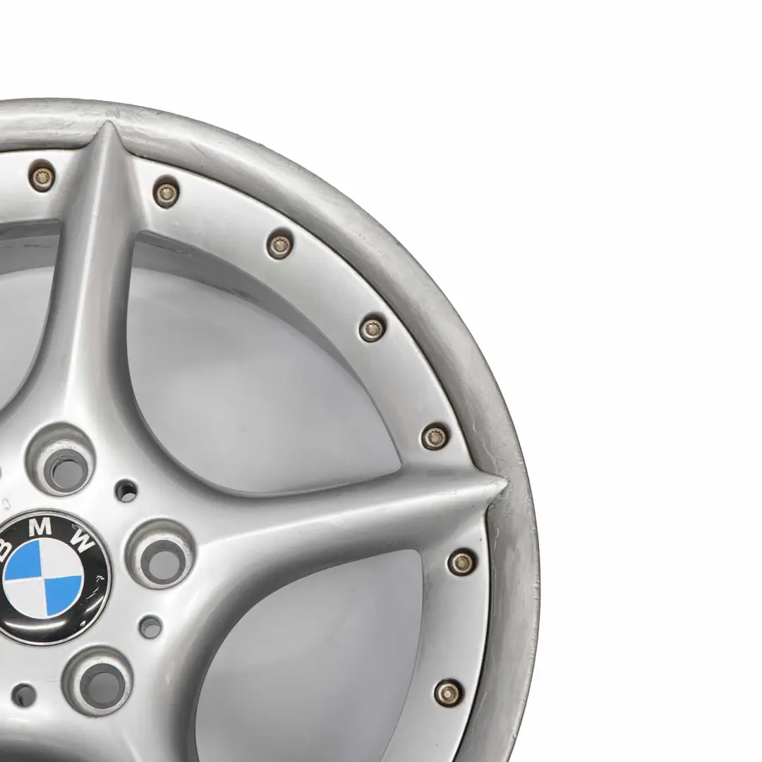 BMW Z4 E85 E86 Silver Front Wheel Alloy Rim 18" ET:47 8J Star Spoke 108 BBS - SKU 6758194-2 - Part number 6758194