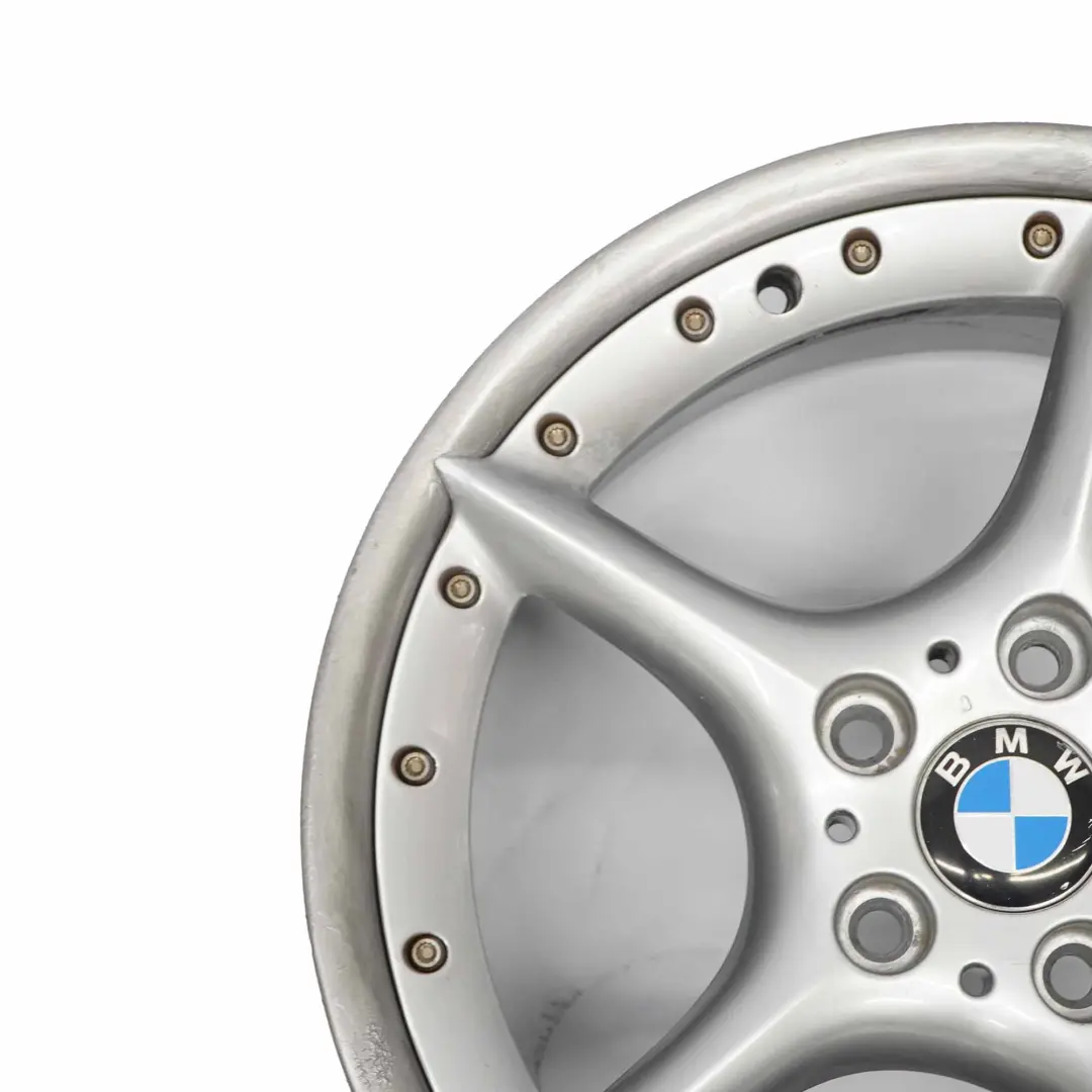 BMW Z4 E85 E86 Silver Front Wheel Alloy Rim 18" ET:47 8J Star Spoke 108 BBS - SKU 6758194-2 - Part number 6758194