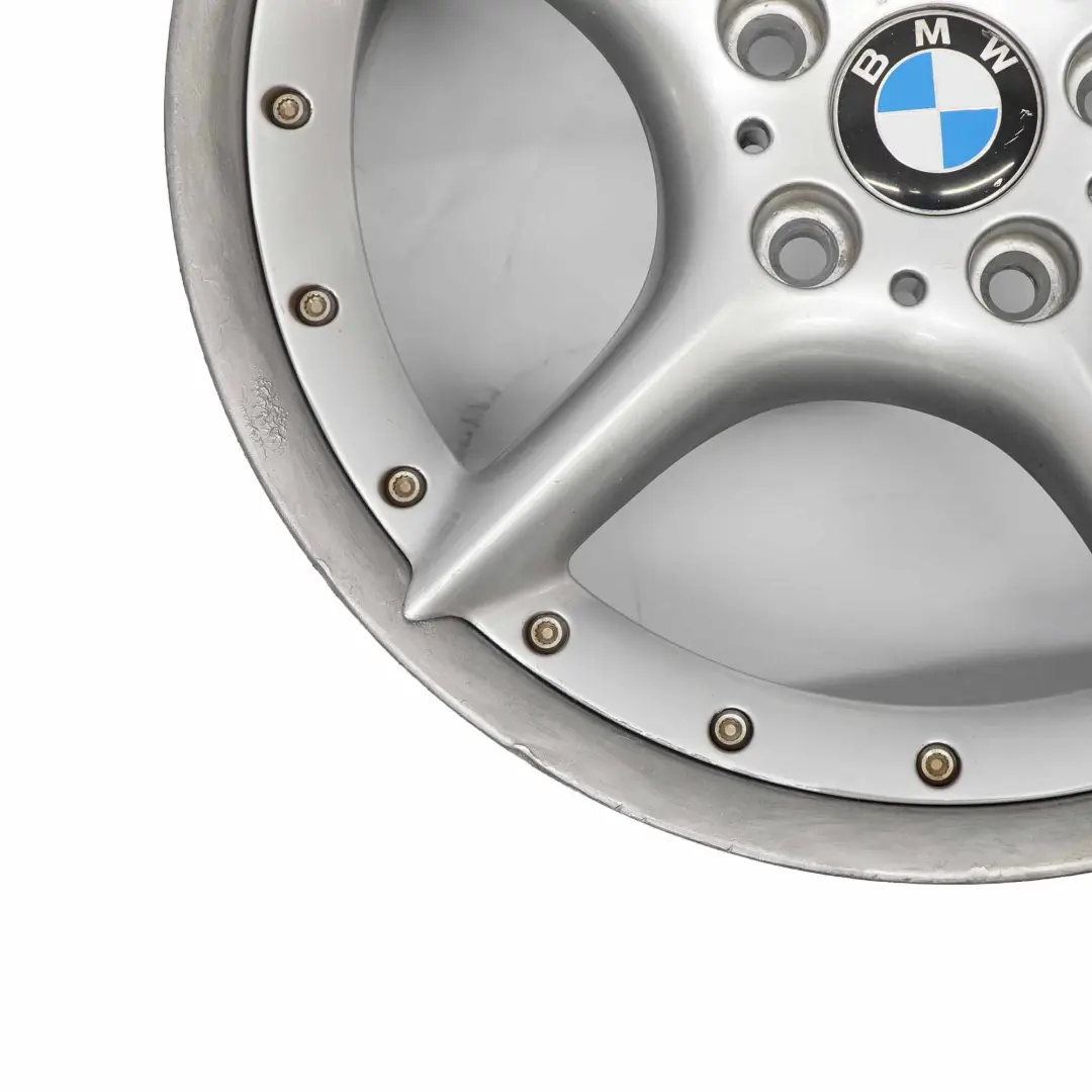 BMW Z4 E85 E86 Silver Front Wheel Alloy Rim 18" ET:47 8J Star Spoke 108 BBS - SKU 6758194-2 - Part number 6758194