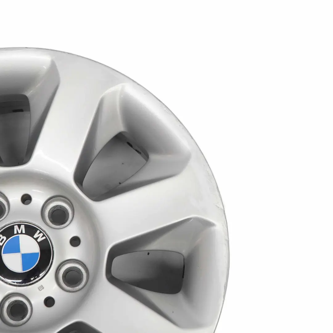 Alloy Rim Star Spoke 115 16" 7J ET:20 to BMW E60 E61 Silver Wheel with Part number 6758774 BMW E60 E61 Silver Wheel Alloy Rim Star Spoke 115 16" 7J ET:20 - SKU 6758774-1 - Part number 6758774