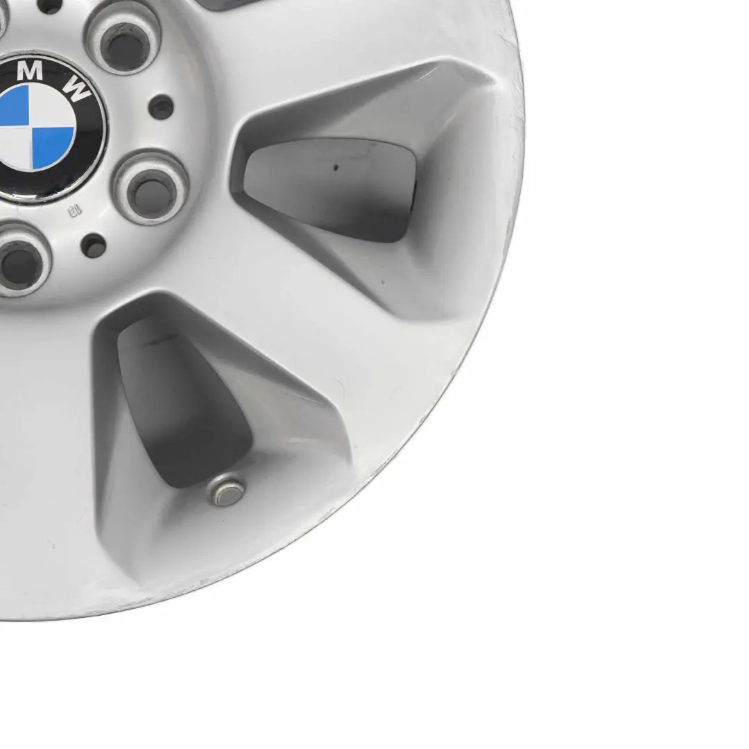 Alloy Rim Star Spoke 115 16" 7J ET:20 to BMW E60 E61 Silver Wheel with Part number 6758774 BMW E60 E61 Silver Wheel Alloy Rim Star Spoke 115 16" 7J ET:20 - SKU 6758774-1 - Part number 6758774