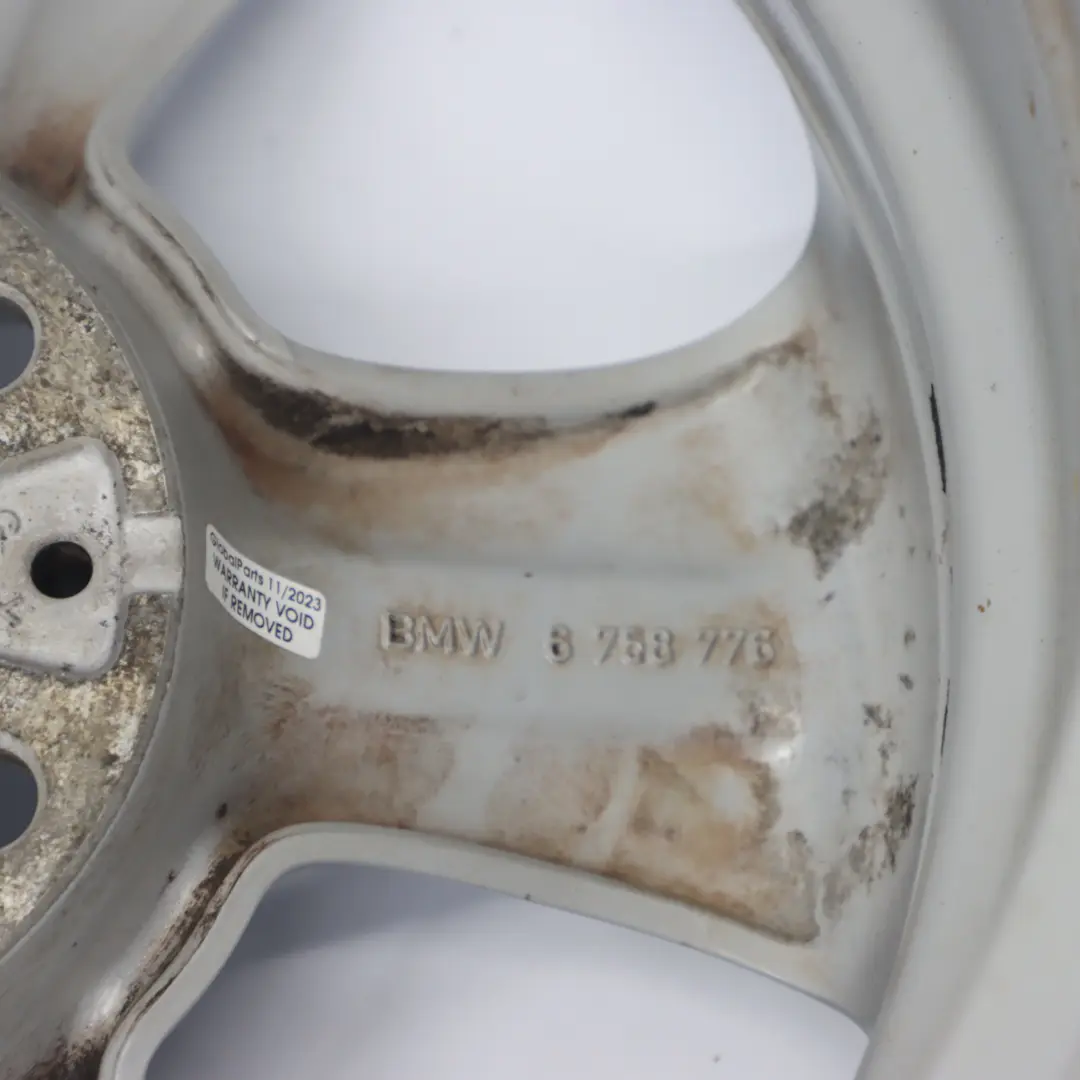 Rim BMW E63 E64 Silver Alloy 17" Star Spoke 117 7,5J ET:14 to Wheel with Part number 6758776 Wheel Rim BMW E63 E64 Silver Alloy 17" Star Spoke 117 7,5J ET:14 - SKU 6758776-4 - Part number 6758776