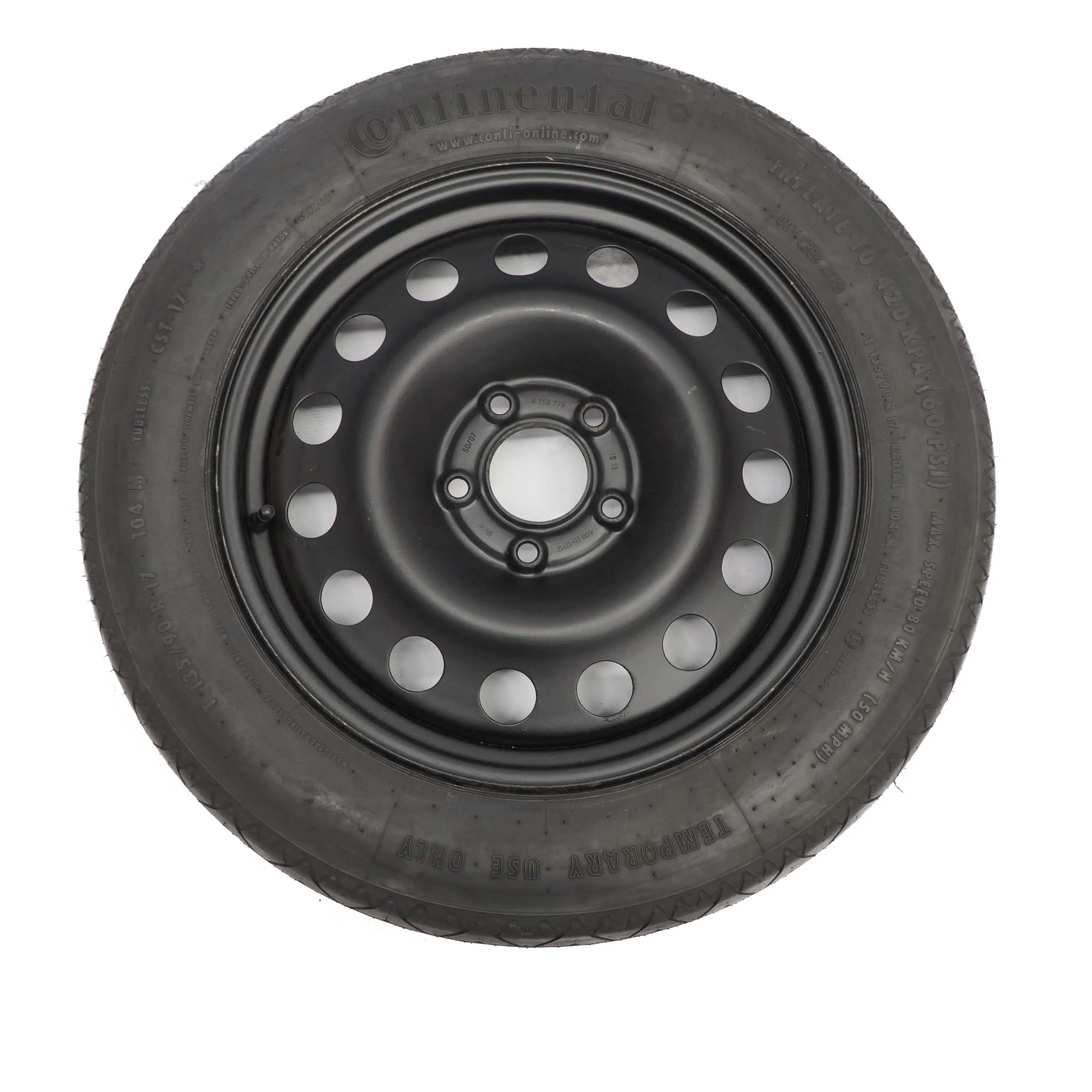 BMW X3 E83 Notrad Stahl Schwarz 135/90 R17 4BX17 ET:18 6758778