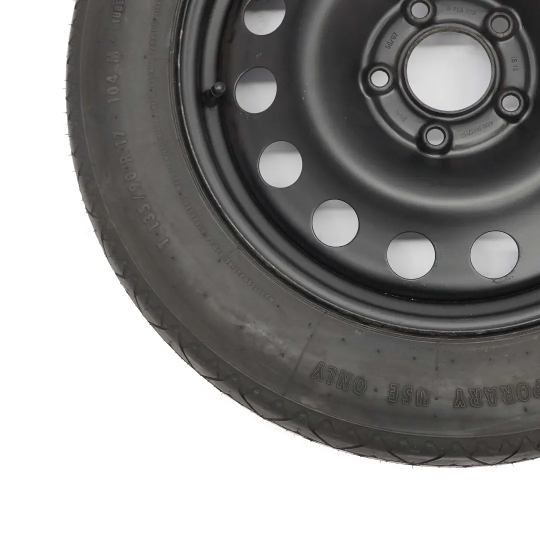 BMW X3 E83 Roue Secours Acier Noir 135/90 R17 4BX17 ET:18 - SKU 6758778-1 - Numéro de pièce 6758778