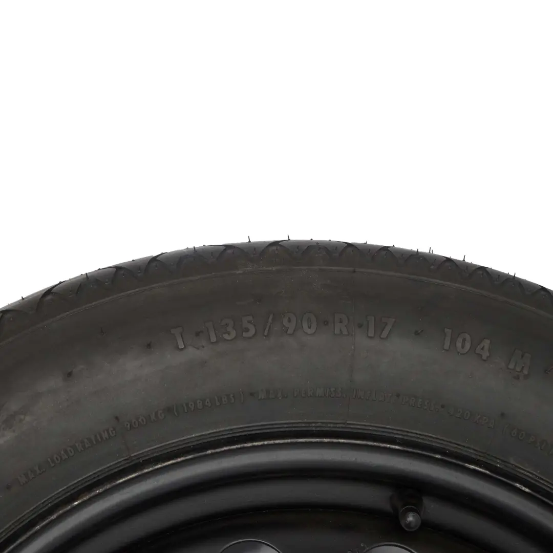 Notrad Stahl Schwarz 135/90 R17 4BX17 ET:18 für BMW X3 E83 mit Teilenummer 6758778 BMW X3 E83 Notrad Stahl Schwarz 135/90 R17 4BX17 ET:18 - SKU 6758778-1 - Teilenummer 6758778