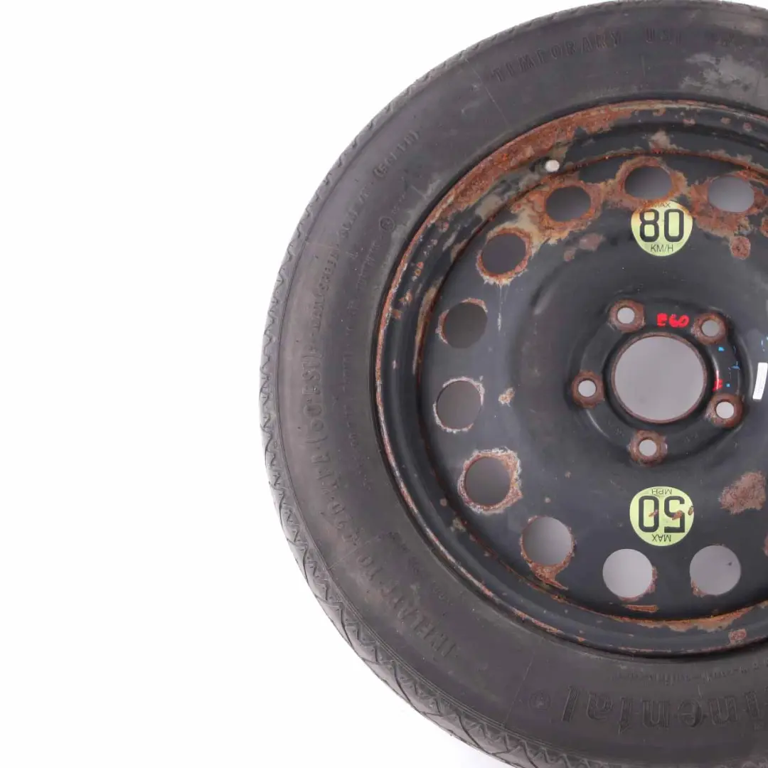 Spare Wheel Compact Steel Black 135/90 R17 4BX17 ET:18 to BMW X3 E83 with Part number 6758778 BMW X3 E83 Spare Wheel Compact Steel Black 135/90 R17 4BX17 ET:18 - SKU 6758778-4 - Part number 6758778