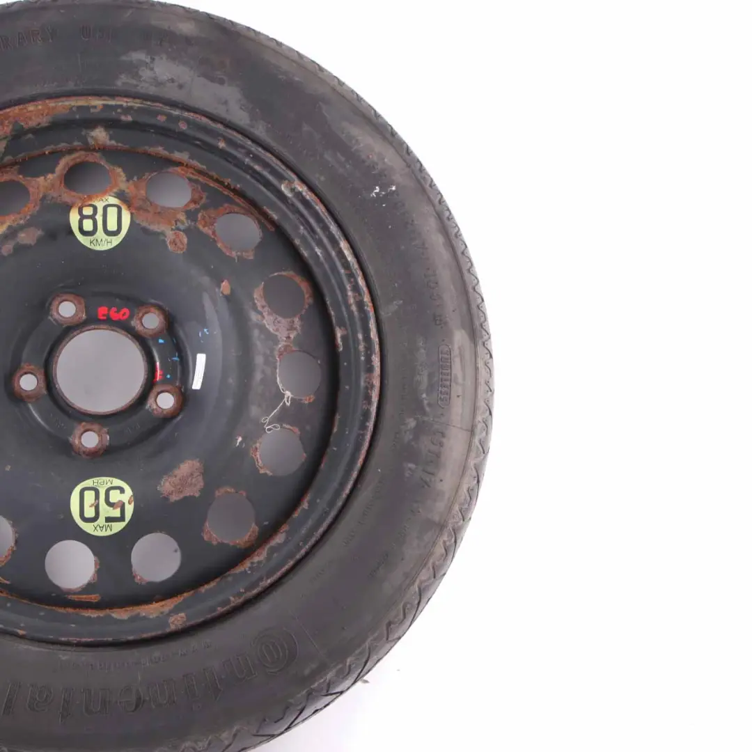 Ruota Di Scorta Compact Steel Black 135/90 R17 4BX17 ET:18 per BMW X3 E83 con numero di parte 6758778 BMW X3 E83 Ruota Di Scorta Compact Steel Black 135/90 R17 4BX17 ET:18 - SKU 6758778-4 - Numero di parte 6758778