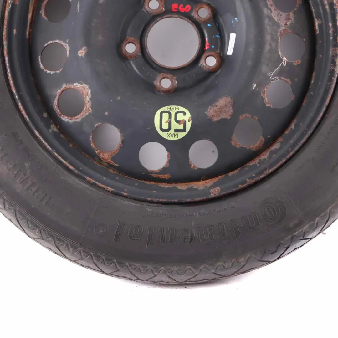 BMW X3 E83 Ruota scorta compatta acciaio nero 135/90 R17 4BX17 ET:18 - SKU 6758778-4 - Numero di parte 6758778