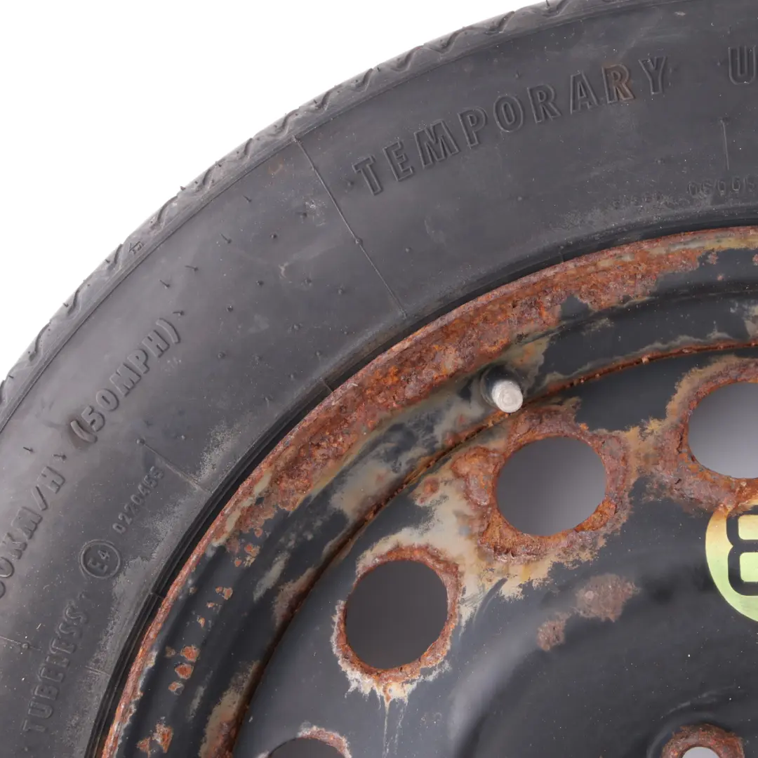 BMW E83 Rueda repuesto compacta Acero Negro 135/90 R17 4BX17 ET:18 - SKU 6758778-4 - Número de pieza 6758778