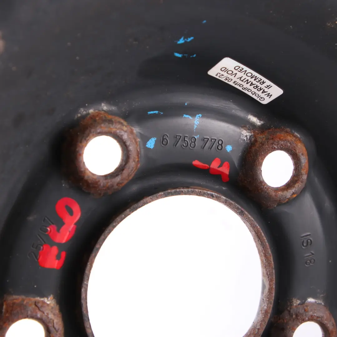 Spare Wheel Compact Steel Black 135/90 R17 4BX17 ET:18 to BMW X3 E83 with Part number 6758778 BMW X3 E83 Spare Wheel Compact Steel Black 135/90 R17 4BX17 ET:18 - SKU 6758778-4 - Part number 6758778