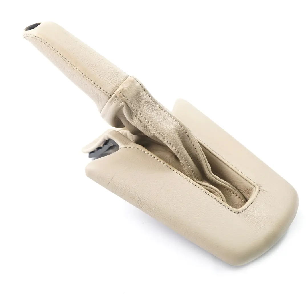 Handbrake Lever Cover BMW Z4 E85 E86 Parking Brake Gaiter Leather Oregon Beige to with Part number 6759357 Handbrake Lever Cover BMW Z4 E85 E86 Parking Brake Gaiter Leather Oregon Beige - SKU 6759357 - Part number 6759357