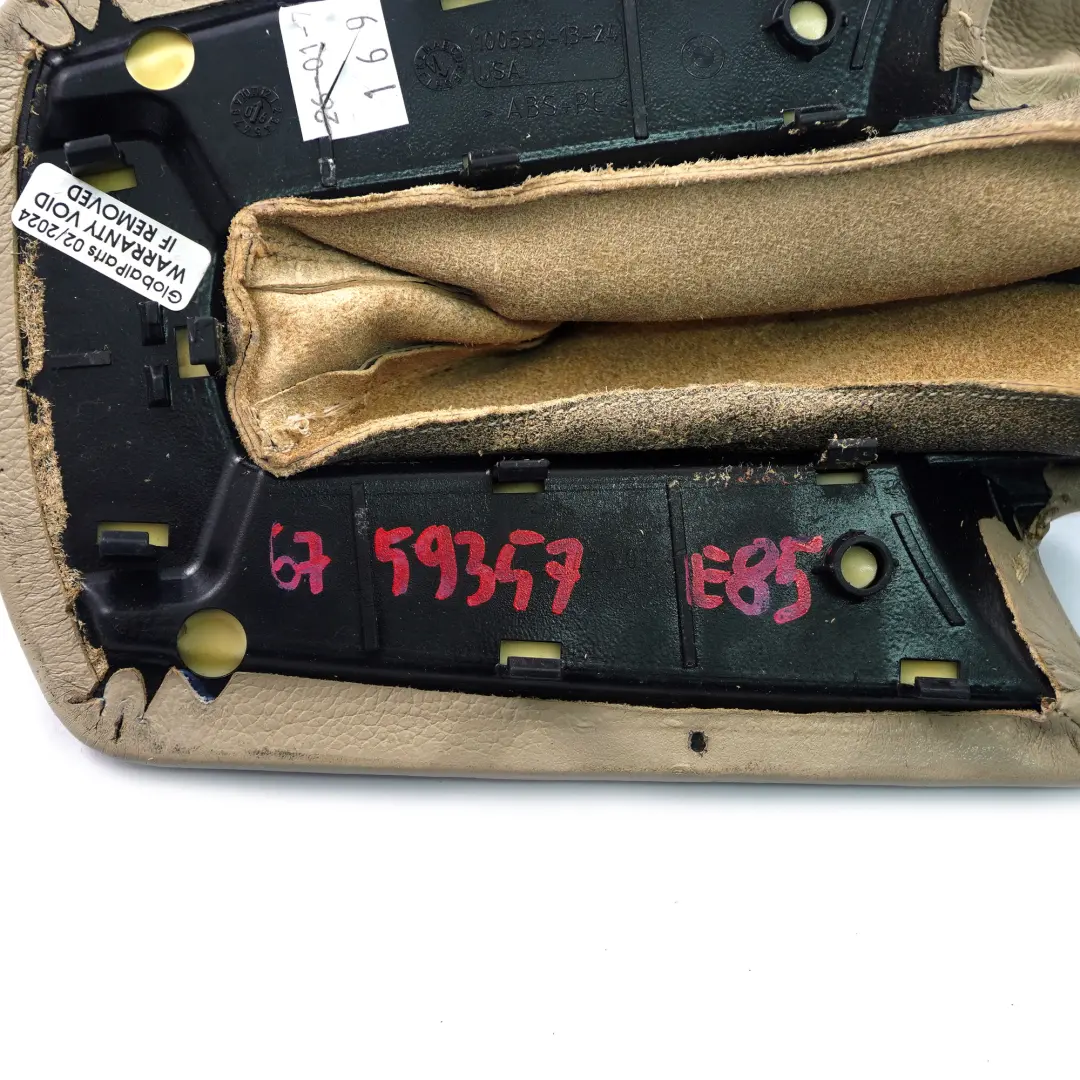 Handbrake Lever Cover BMW Z4 E85 E86 Parking Brake Gaiter Leather Oregon Beige to with Part number 6759357 Handbrake Lever Cover BMW Z4 E85 E86 Parking Brake Gaiter Leather Oregon Beige - SKU 6759357 - Part number 6759357