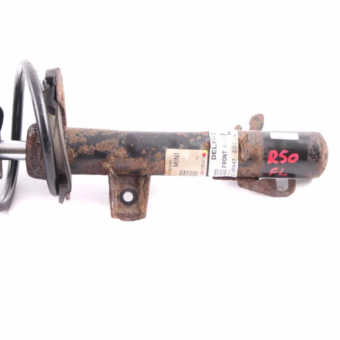 Delantero Izquierdo Muelle Strut Amortiguador 6764915 para Mini Cooper R50 Uno con número de pieza 6759417 Mini Cooper R50 Uno Delantero Izquierdo Muelle Strut Amortiguador 6764915 - SKU 6759417 - Número de pieza 6759417