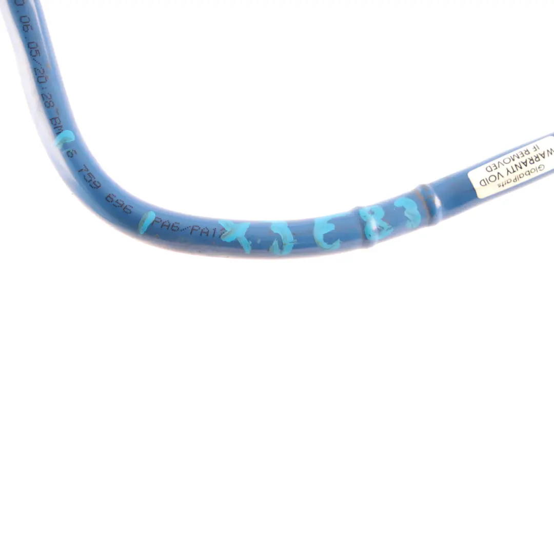 Pipe Return Line Tank Hose to BMW E83 Diesel Fuel with Part number 6759696 BMW E83 Diesel Fuel Pipe Return Line Tank Hose - SKU 6759696 - Part number 6759696