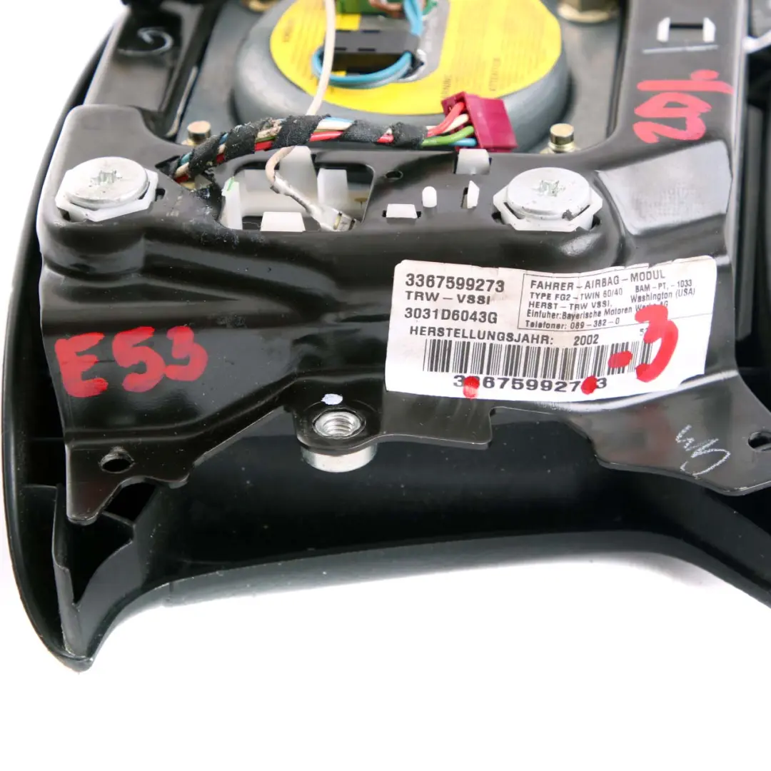 Steering Wheel Driver's Air Hub Bag Cap Module Unit to BMW X5 Series E53 with Part number 6759927 BMW X5 Series E53 Steering Wheel Driver's Air Hub Bag Cap Module Unit - SKU 6759927-1 - Part number 6759927