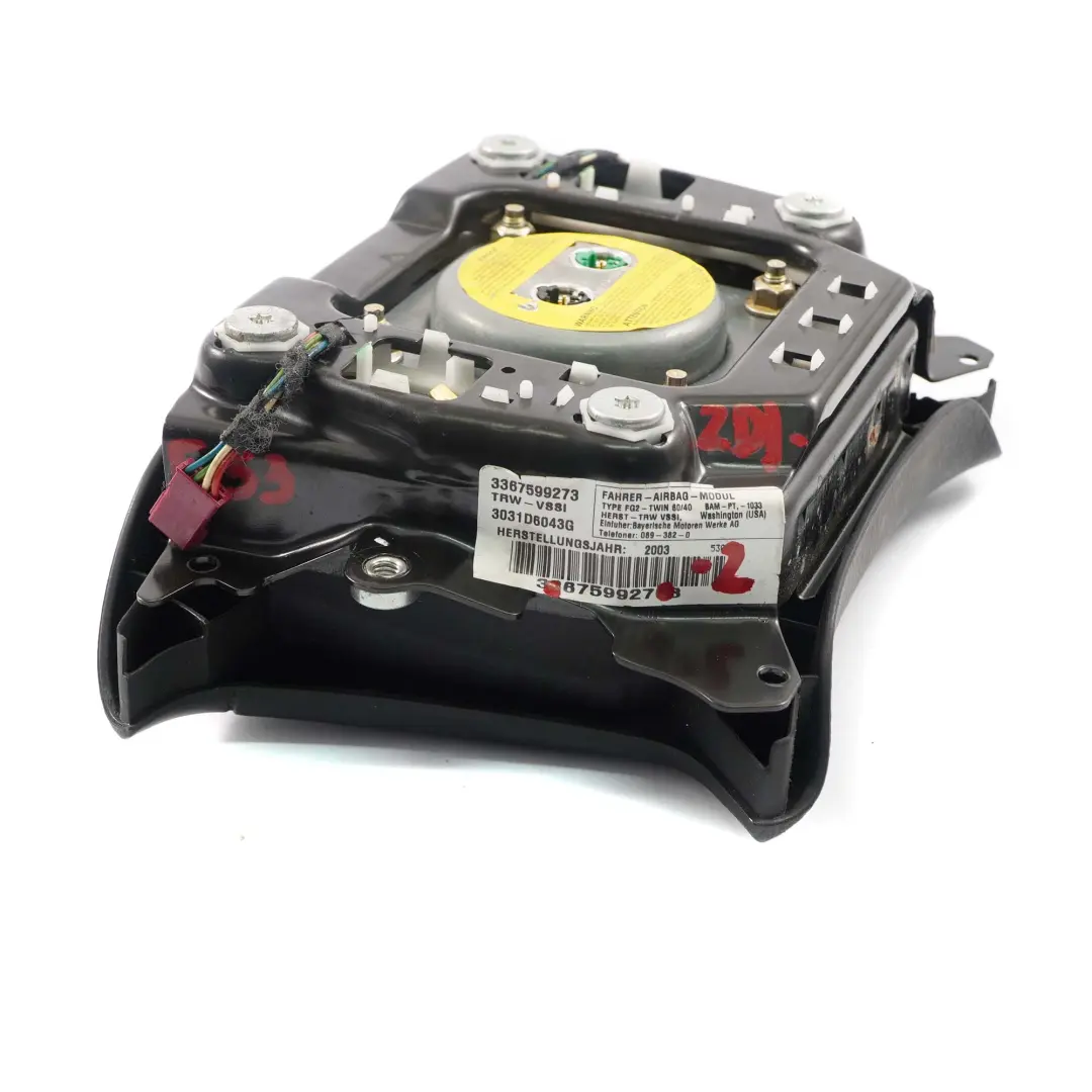 guidatore Modulo cappuccio air hub bag unità per BMW X5 E53 Volante del con numero di parte 6759927 BMW X5 E53 Volante del guidatore Modulo cappuccio air hub bag unità - SKU 6759927-2 - Numero di parte 6759927