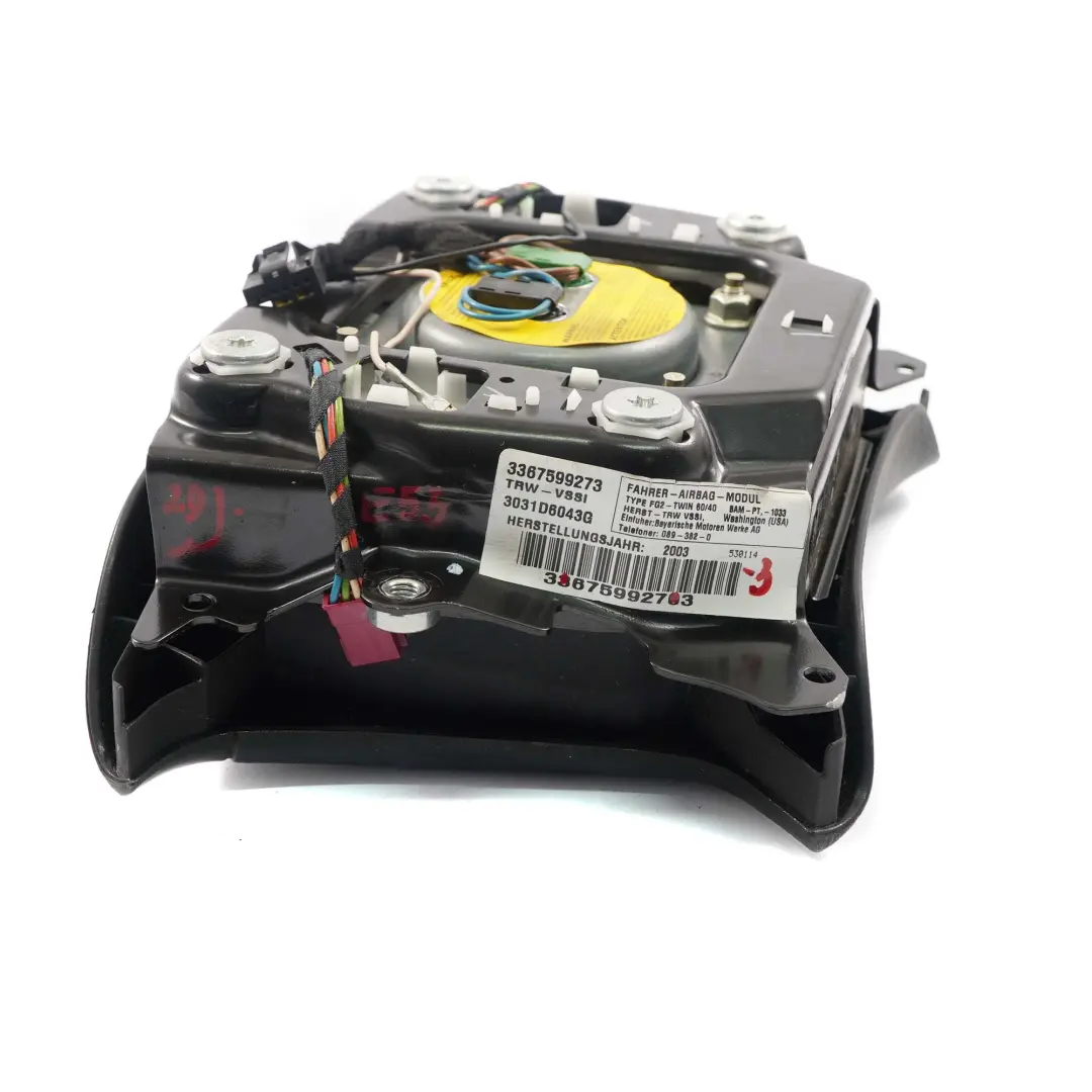 Conductor Air Hub Bag Cap Módulo Unidad para BMW X5 E53 Volante con número de pieza 6759927 BMW X5 E53 Volante Conductor Air Hub Bag Cap Módulo Unidad - SKU 6759927-3 - Número de pieza 6759927