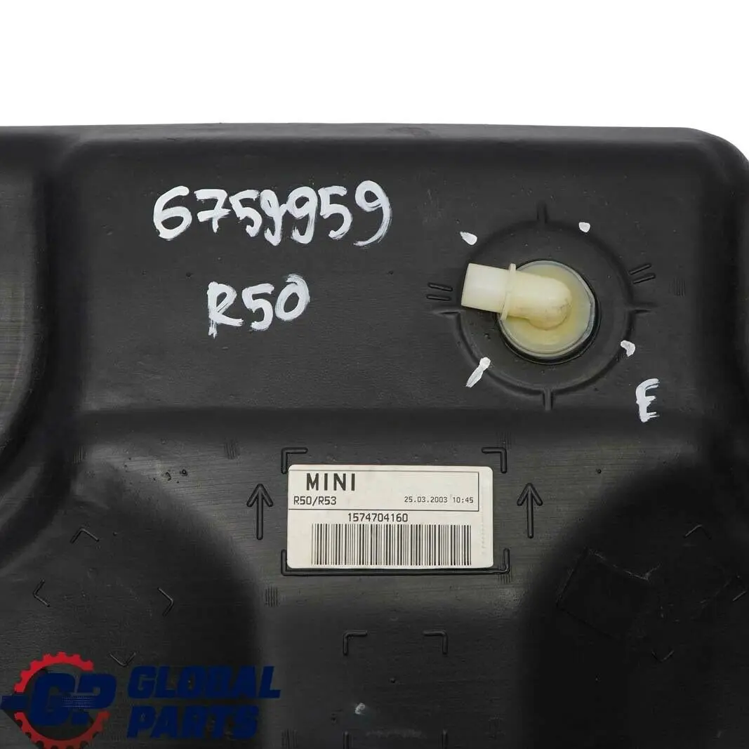 Deposito de Gasolina 6756907 para Mini Cooper One R50 R53 con número de pieza 6759959 Mini Cooper One R50 R53 Deposito de Gasolina 6756907 - SKU 6759959 - Número de pieza 6759959