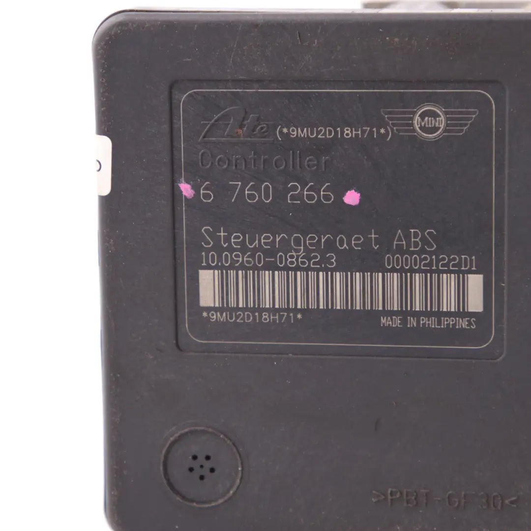 Hydraulic Unit ABS Brake Pump Hydro Unit 6760266 6760265 to Mini R50 with Part number 6760267 Mini R50 Hydraulic Unit ABS Brake Pump Hydro Unit 6760266 6760265 - SKU 6760267-1 - Part number 6760267