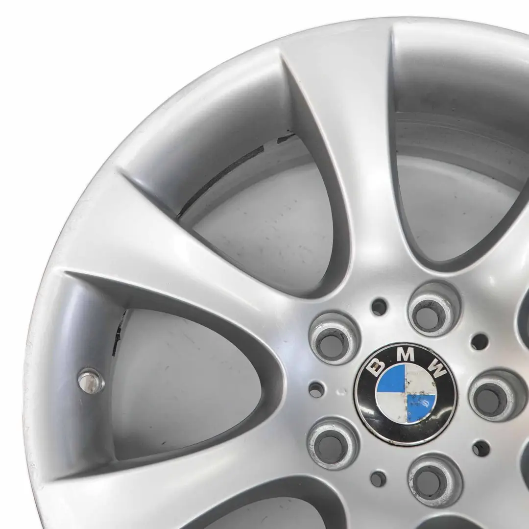 Silber Alu Felge Alufelge 18" Sternspeiche 124 9J ET:32 für BMW E60 mit Teilenummer 6760618 BMW E60 Silber Alu Felge Alufelge 18" Sternspeiche 124 9J ET:32 - SKU 6760618-2 - Teilenummer 6760618