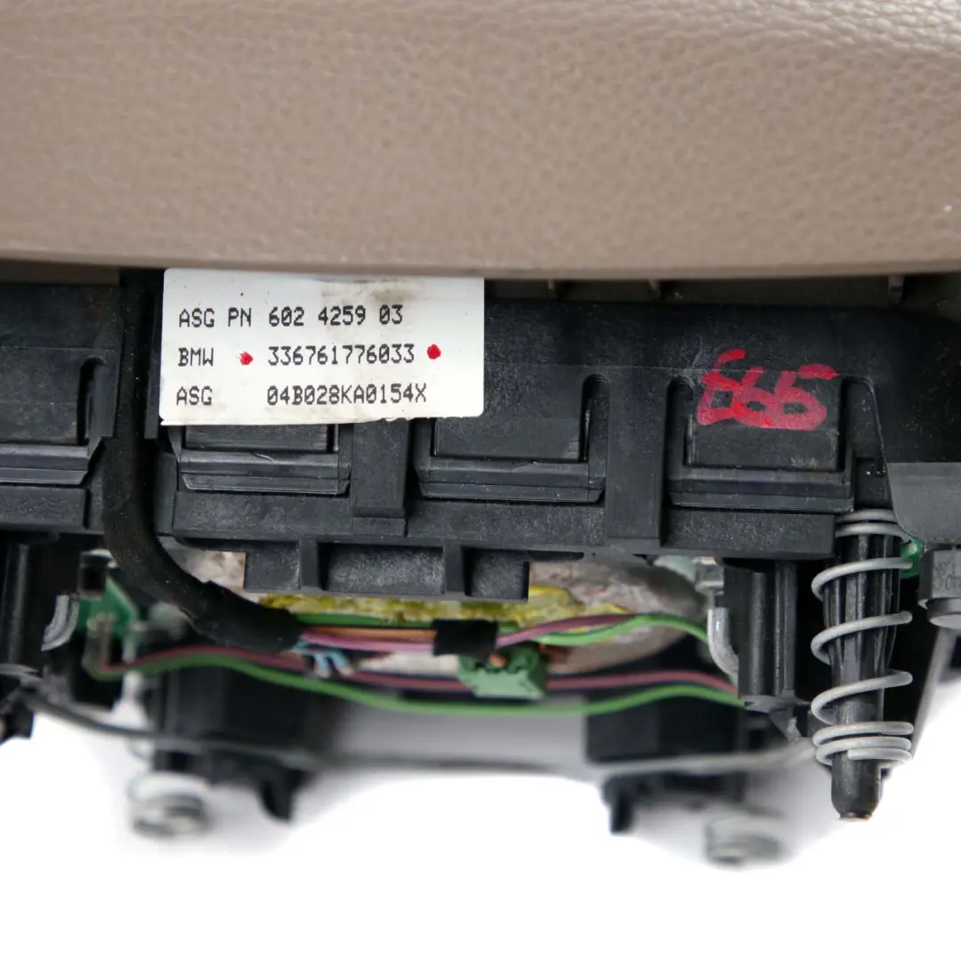 Module Driver's Side Steering Wheel Airbag Beige to BMW 7 Series E65 E66 with Part number 6761776 BMW 7 Series E65 E66 Module Driver's Side Steering Wheel Airbag Beige - SKU 6761776 - Part number 6761776