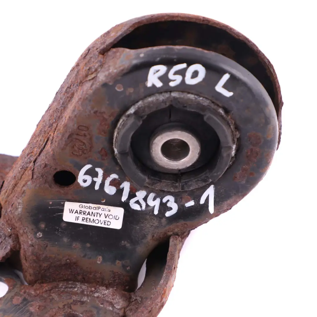 Bracket Trailing Arm posteriore sinistro per Mini Cooper One R50 R52 R53 W10 W11 con numero di parte 6761843 Mini Cooper One R50 R52 R53 W10 W11 Bracket Trailing Arm posteriore sinistro - SKU 6761843-1 - Numero di parte 6761843