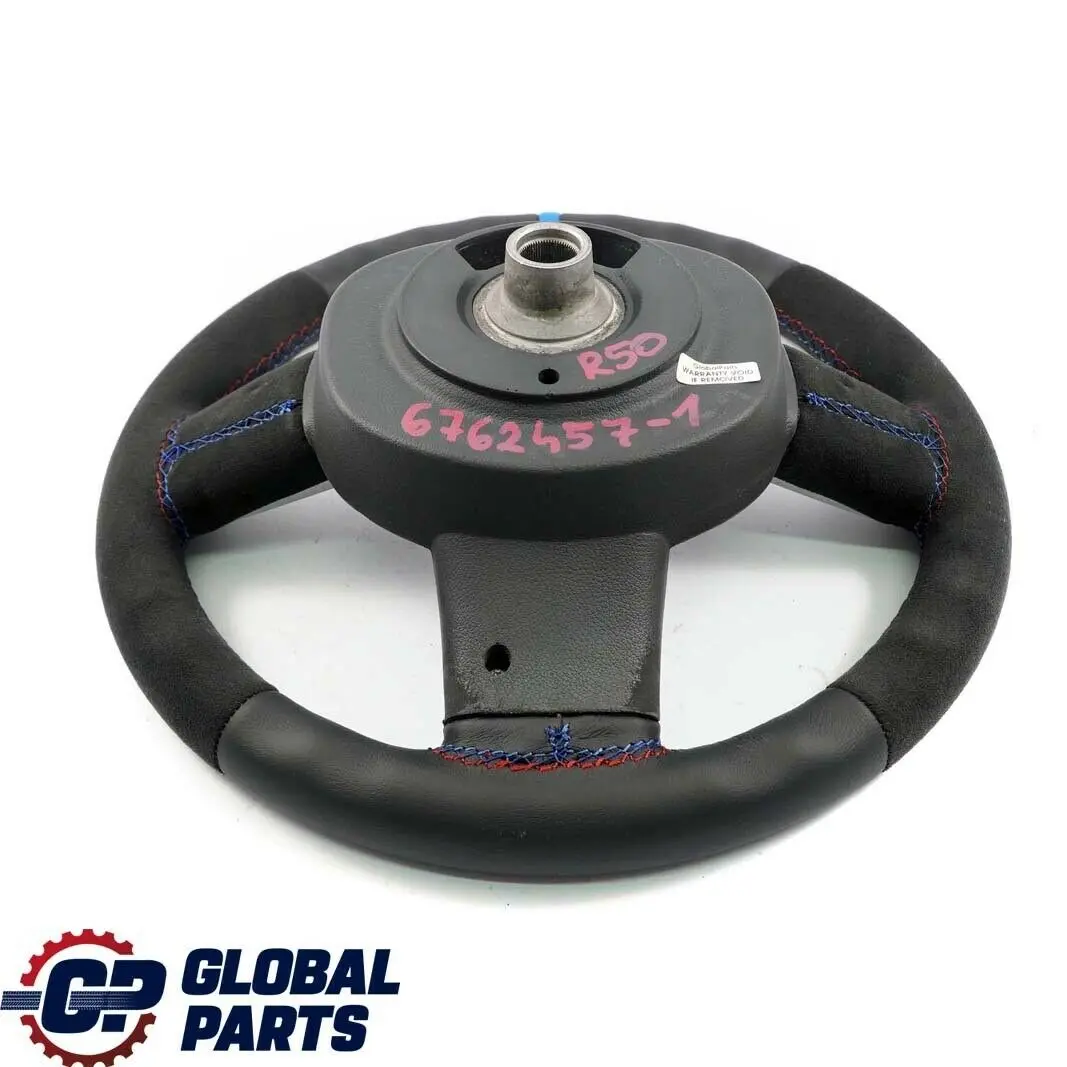 Leather / Alcantara Sport Steering Wheel to Mini Cooper R50 NEW Black with Part number 6762457 Mini Cooper R50 NEW Black Leather / Alcantara Sport Steering Wheel - SKU 6762457-1 - Part number 6762457