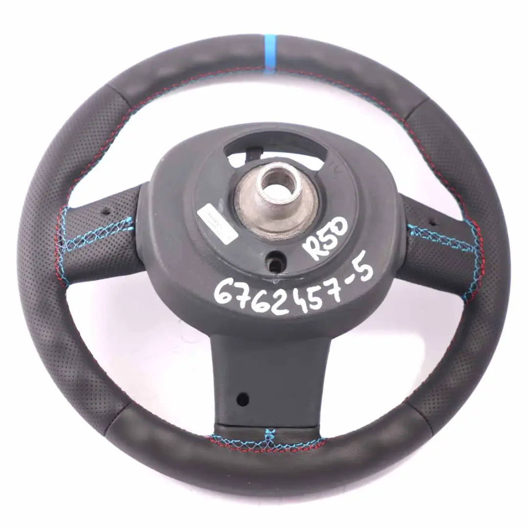 NUEVO Volante deportivo de cuero negro para Mini Cooper R50 R52 R53 con número de pieza 6762457 Mini Cooper R50 R52 R53 NUEVO Volante deportivo de cuero negro - SKU 6762457-5 - Número de pieza 6762457