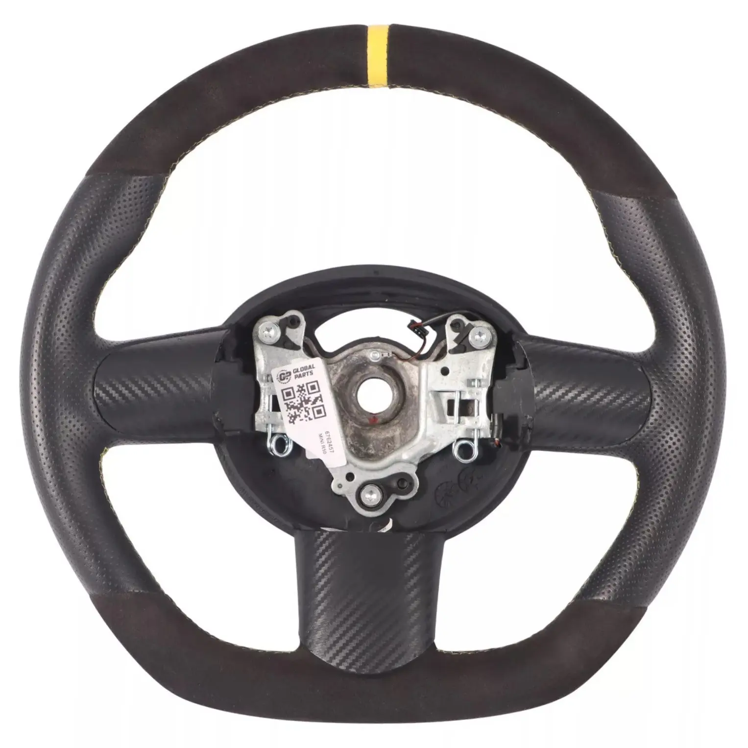Volant Mini Cooper R50 R52 R53 Sports Cuir Alcantara Fond Plat