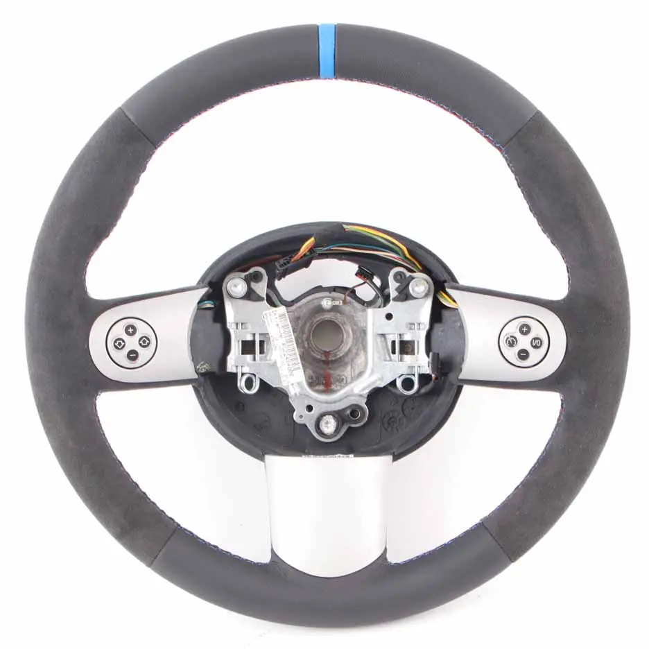 Leather / Alcantara Sport Steering Wheel Mulifunction to Mini Cooper R50 NEW Black with Part number 6762458 Mini Cooper R50 NEW Black Leather / Alcantara Sport Steering Wheel Mulifunction - SKU 6762458-2 - Part number 6762458