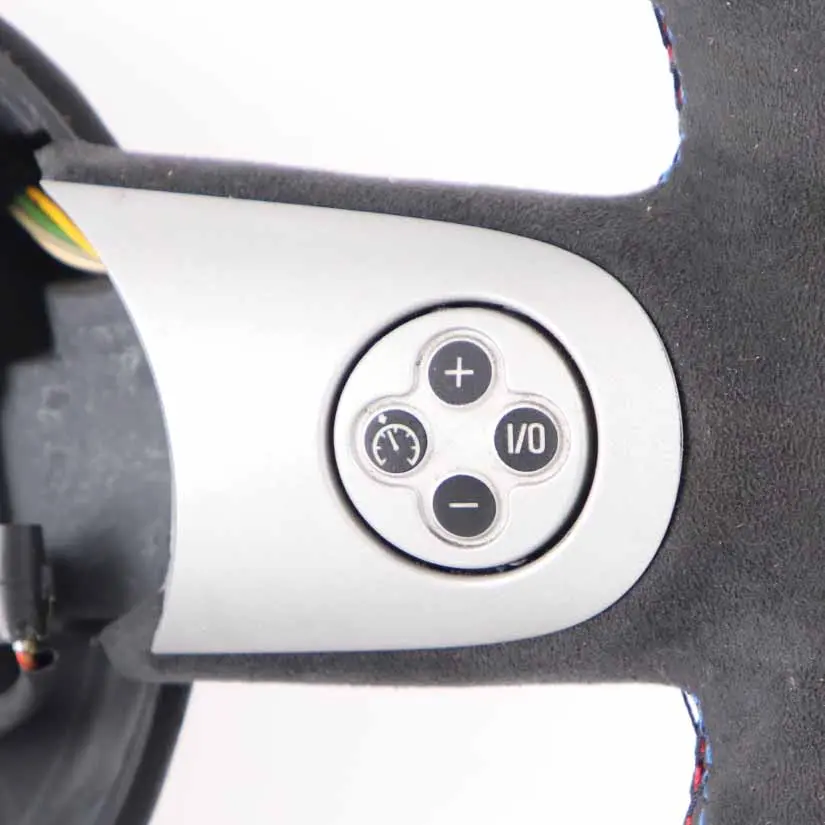 NEU Schwarz Leder / Alcantara Sport Lenkrad Multifunktion für Mini Cooper R50 R52 mit Teilenummer 6762458 Mini Cooper R50 R52 NEU Schwarz Leder / Alcantara Sport Lenkrad Multifunktion - SKU 6762458-2 - Teilenummer 6762458