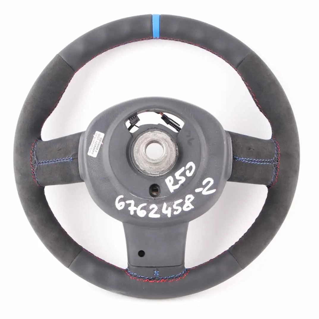 Mini Cooper R50 NEW Black Leather / Alcantara Sport Steering Wheel Mulifunction - SKU 6762458-2 - Part number 6762458