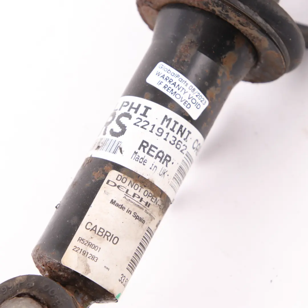 Strut Rear Right O/S Suspension Shock Absorber to Mini Cabrio R52 Spring with Part number 6763138 Mini Cabrio R52 Spring Strut Rear Right O/S Suspension Shock Absorber - SKU 6763138-4 - Part number 6763138