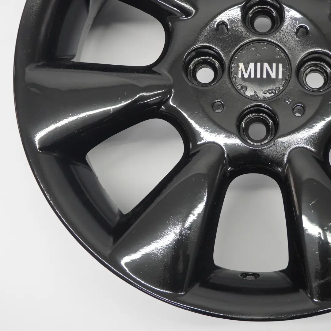 Schwarz Alufelge Felge 16" 6,5J ET:48 Rad 7 Fin Spoke 92 für Mini Cooper R50 mit Teilenummer 6763297 Mini Cooper R50 Schwarz Alufelge Felge 16" 6,5J ET:48 Rad 7 Fin Spoke 92 - SKU 6763297-5 - Teilenummer 6763297