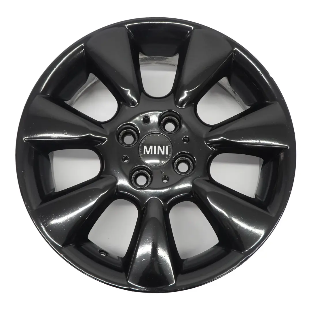Schwarz Alufelge Felge 16" 6,5J ET:48 Rad 7 Fin Spoke 92 Mini Cooper R50 - SKU 6763297-6 - Teilenummer 6763297