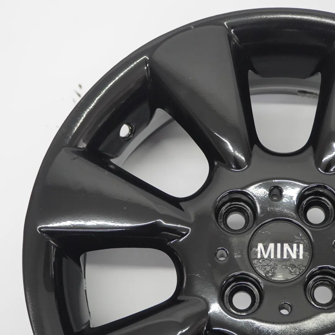 Mini Cooper R50 Schwarz Alufelge Felge 16" 6,5J ET:48 Rad 7 Fin Spoke 92 - SKU 6763297-7 - Teilenummer 6763297