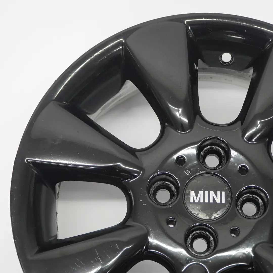 Mini Cooper R50 Schwarz Alufelge Felge 16" 6,5J ET:48 Rad 7 Fin Spoke 92 - SKU 6763297-8 - Teilenummer 6763297