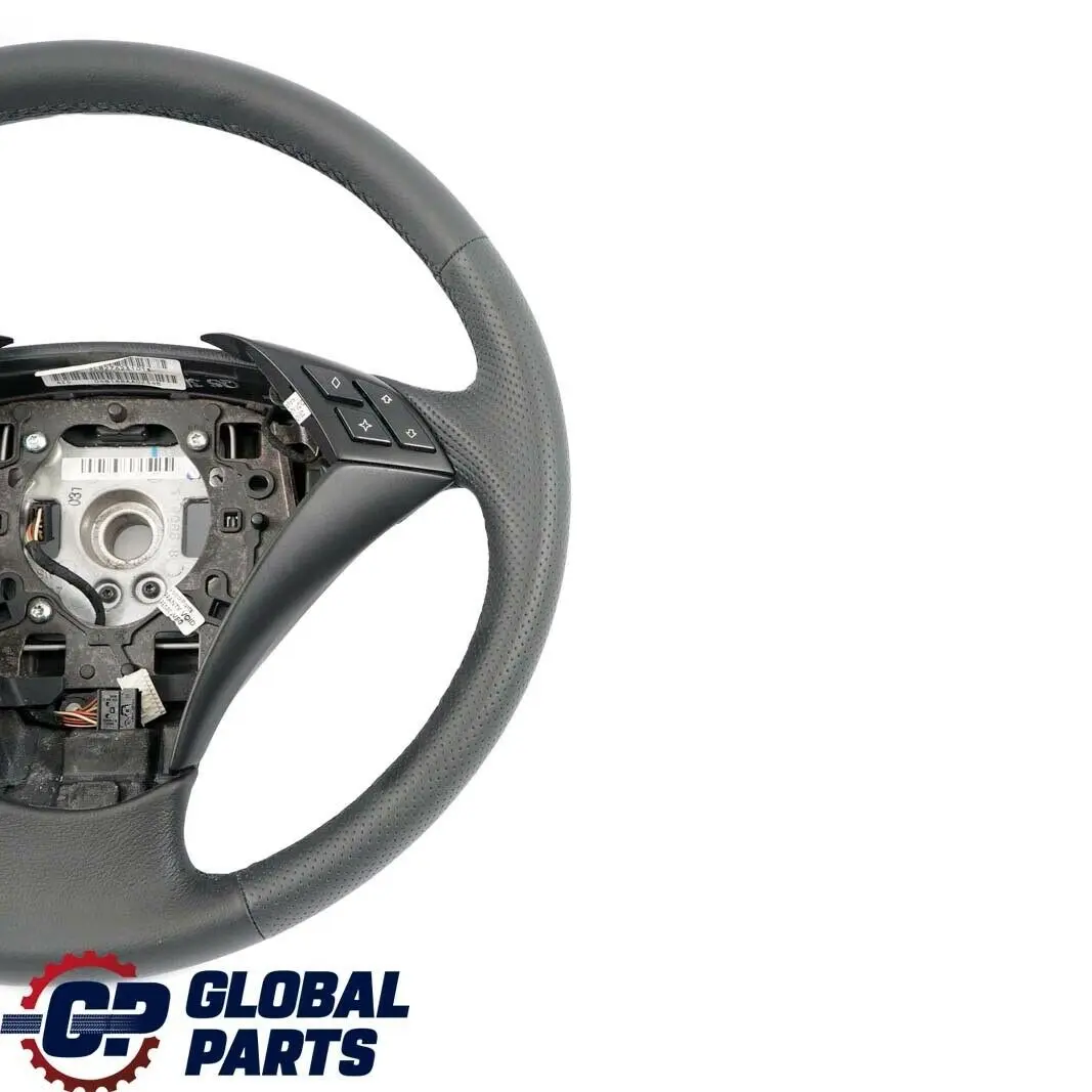 NUOVA Pelle Nera Volante Fili Neri per BMW E60 E61 con numero di parte 6763359 BMW E60 E61 NUOVA Pelle Nera Volante Fili Neri - SKU 6763359-1 - Numero di parte 6763359