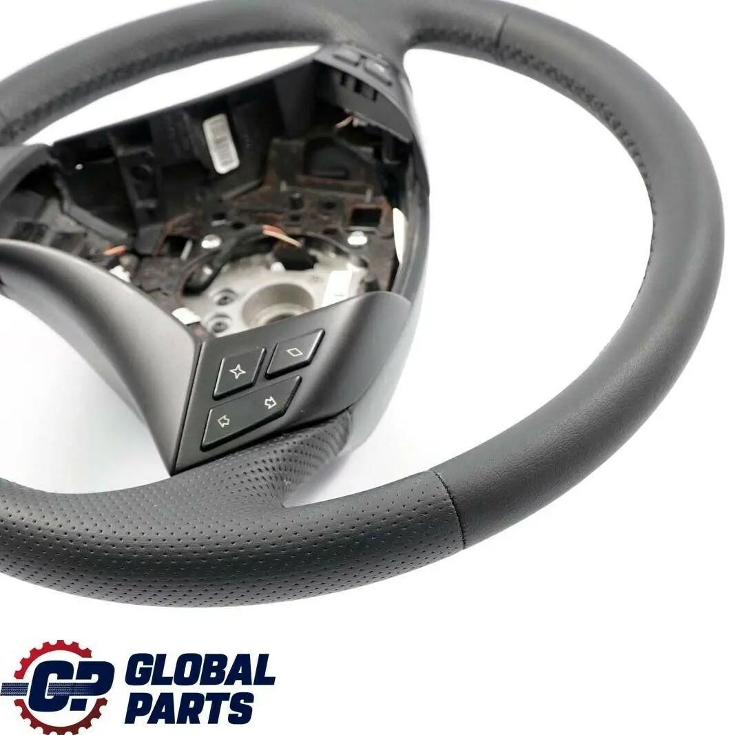 NUOVA Pelle Nera Volante Fili Neri per BMW E60 E61 con numero di parte 6763359 BMW E60 E61 NUOVA Pelle Nera Volante Fili Neri - SKU 6763359-1 - Numero di parte 6763359