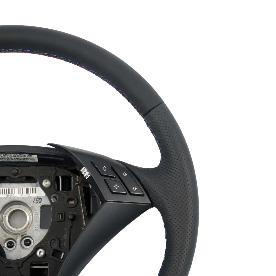 BMW 5 er E60 E61 NEU Schwarz Leder Lenkrad Schwarzes M-trifarbige Fäden - SKU 6763359 - Teilenummer 6763359