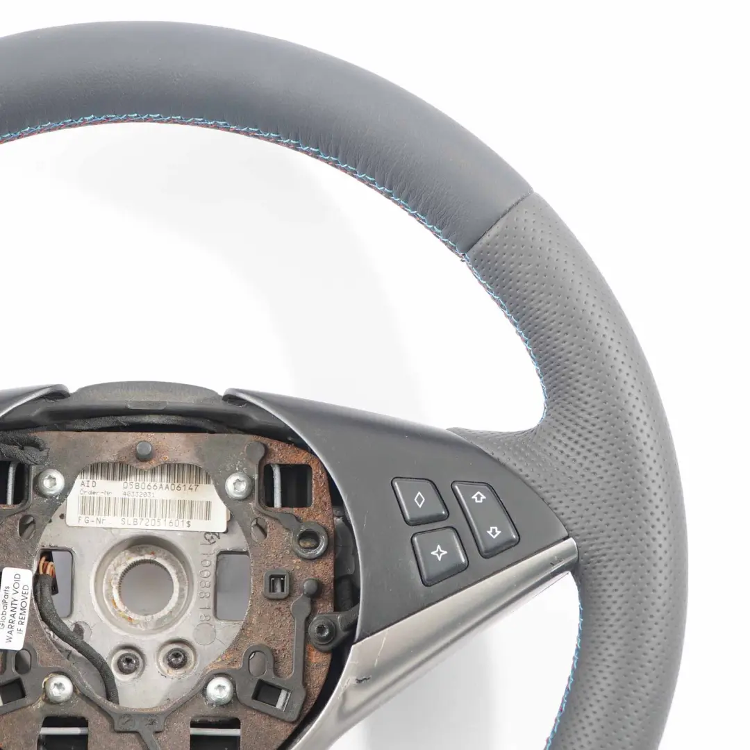 BMW E60 E61 E63 NEU Schwarz Leder Sport Lenkrad Sportlenkrad M-dreifarbige Fäden - SKU 6763373-1 - Teilenummer 6763373