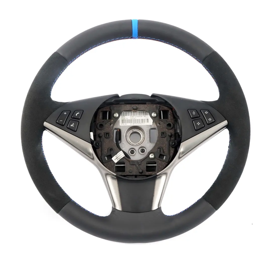 Leather / Alcantara Sport Steering Wheel Black M-tricolored to BMW E60 E61 E63 NEW with Part number 6763373 BMW E60 E61 E63 NEW Leather / Alcantara Sport Steering Wheel Black M-tricolored - SKU 6763373-2 - Part number 6763373