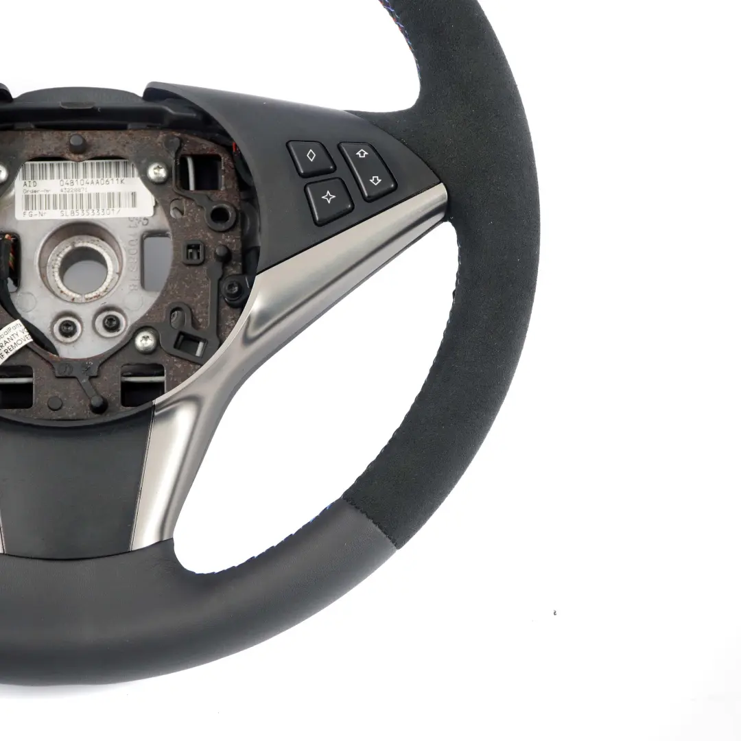 BMW E60 E63 Sport Nouveau en Cuir Noir / Alcantara Volant M-DREIFARBIGE Fils - SKU 6763373-2 - Numéro de pièce 6763373
