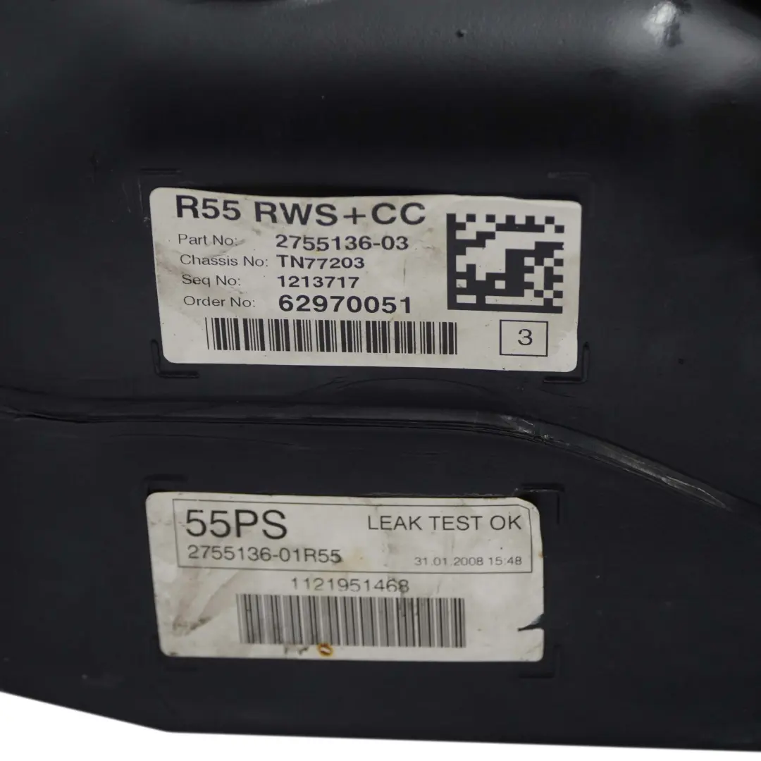 Complete Petrol Fuel Tank 50L N14 N18 2755136 to Mini Cooper S R55 R57 R58 R59 with Part number 6763756 Mini Cooper S R55 R57 R58 R59 Complete Petrol Fuel Tank 50L N14 N18 2755136 - SKU 6763756-3 - Part number 6763756