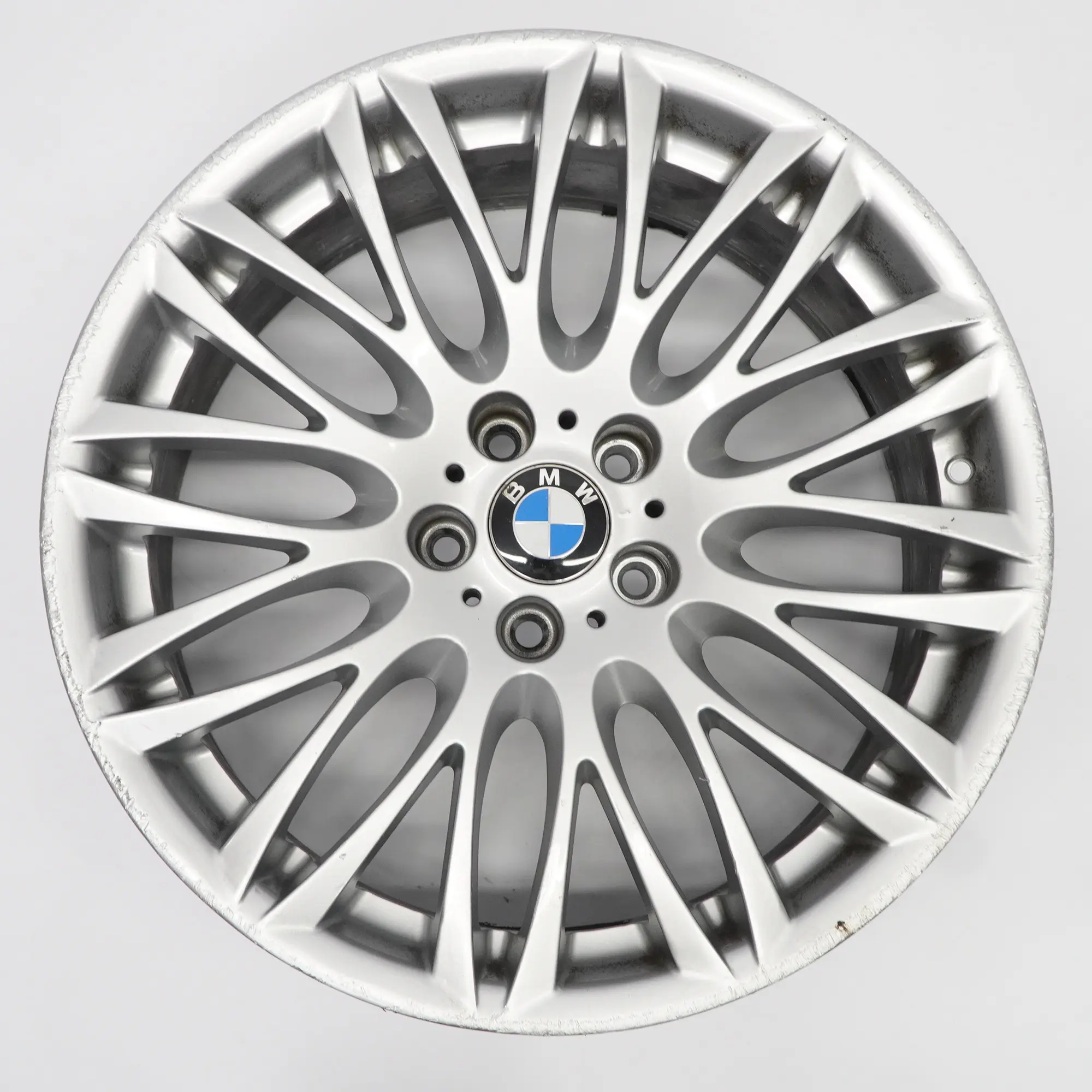 BMW E65 Argento Cerchio Anteriore In Lega 20" 9J ET:24 Y-spoke 149 6764863